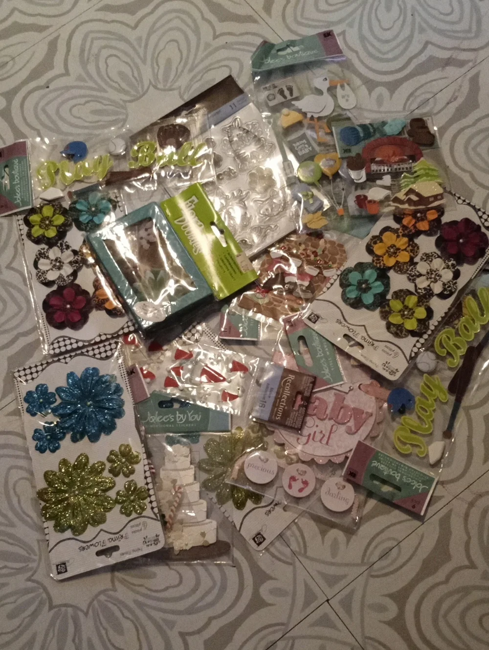 Stickers N Such Assorted Baby Party Embellishments Packs Scrapbooking Crafts